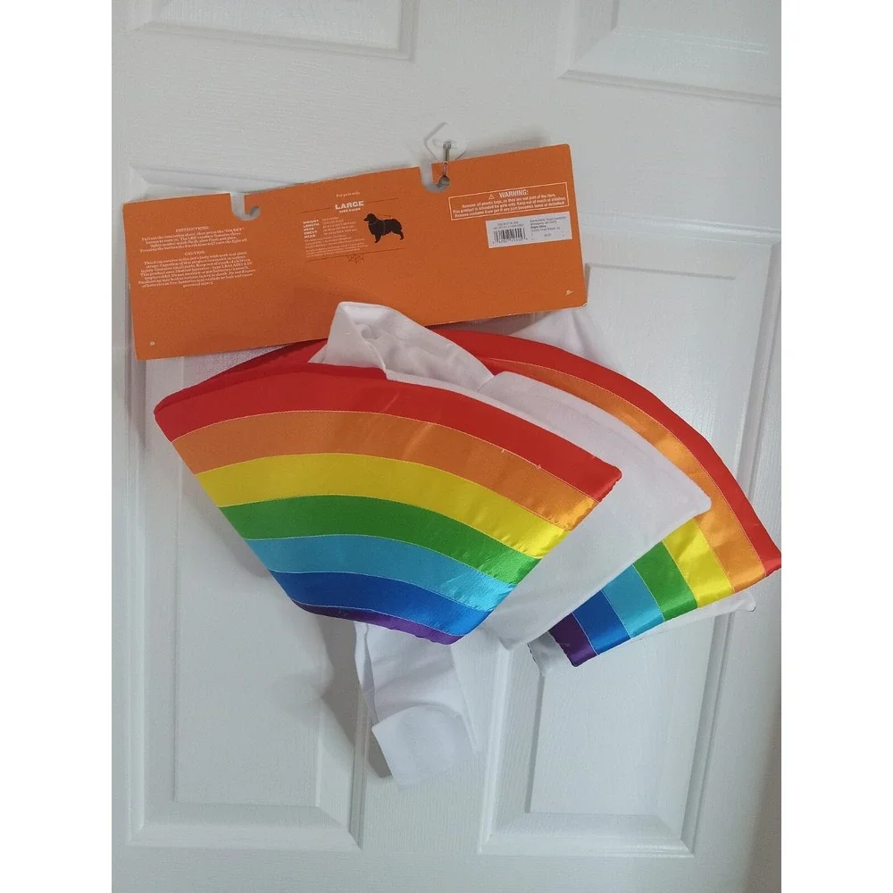 Hyde &‎ Eek LED Light Up Rainbow Pet Dog Halloween Costume Size L up to 80 lbs
